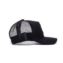 Load image into Gallery viewer, Black/Black Trucker Hat
