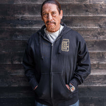 Load image into Gallery viewer, Black Zip-Up Hoodie (Trejo's Cerveza)