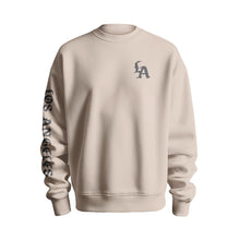 Load image into Gallery viewer, Beige Crewneck Pullover with Machete Logo
