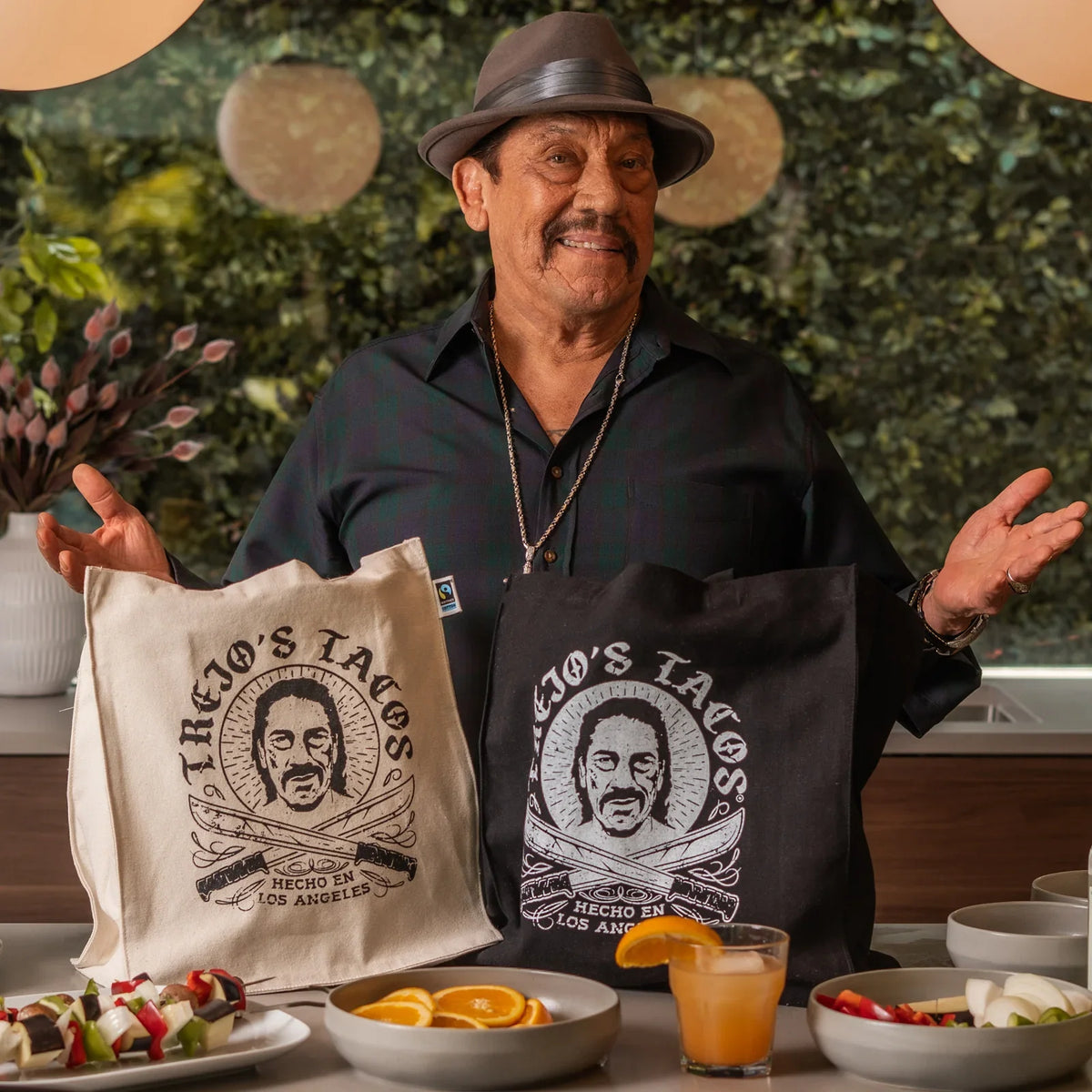 Trejo's Tacos Natural Canvas Tote with Machete Logo