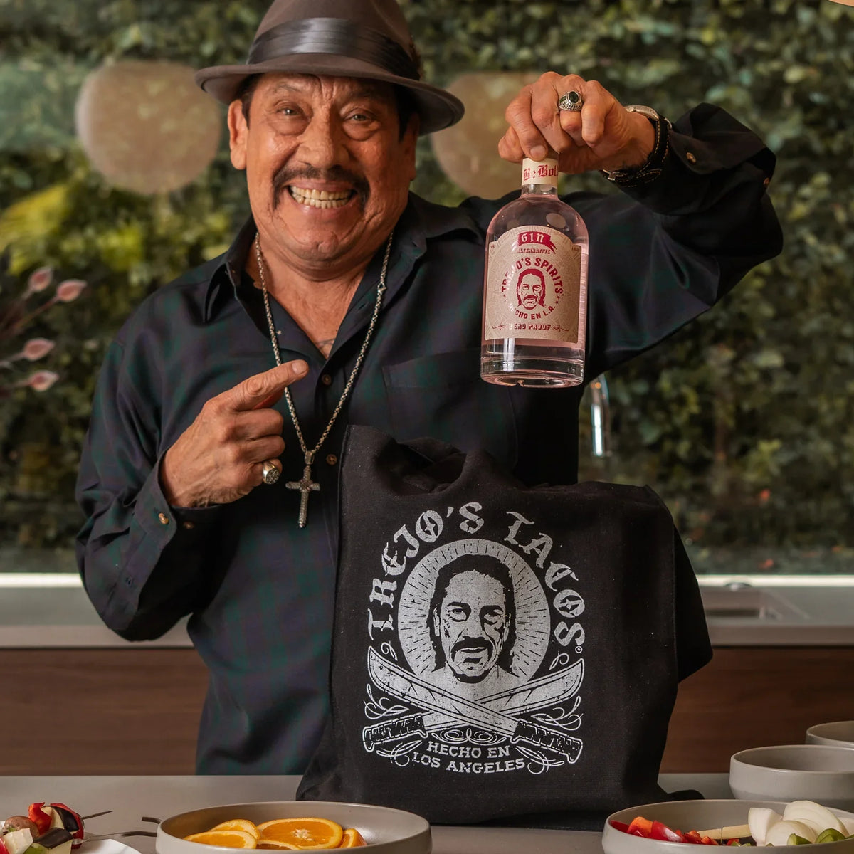 Trejo's Tacos Black Canvas Tote with Machete Logo
