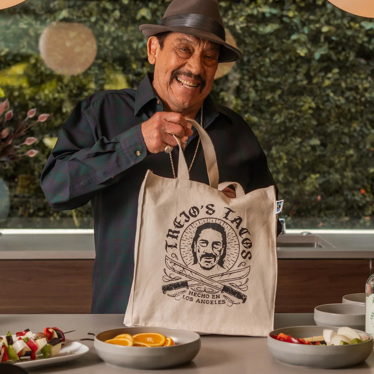 Trejo's Tacos Natural Canvas Tote with Machete Logo