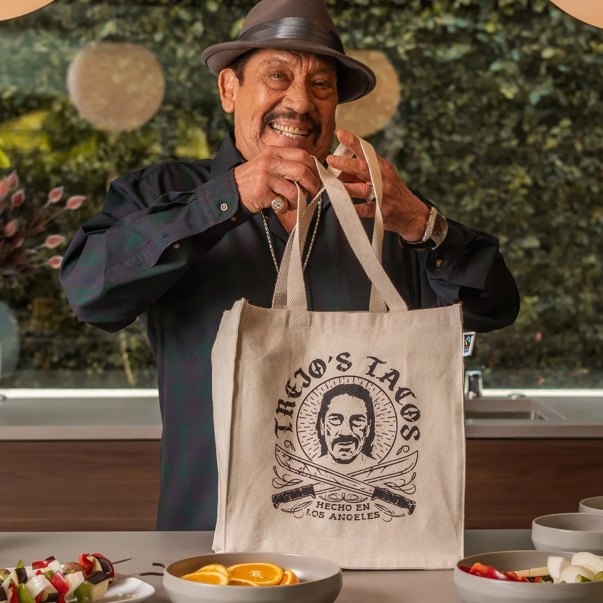 Trejo's Tacos Natural Canvas Tote with Machete Logo