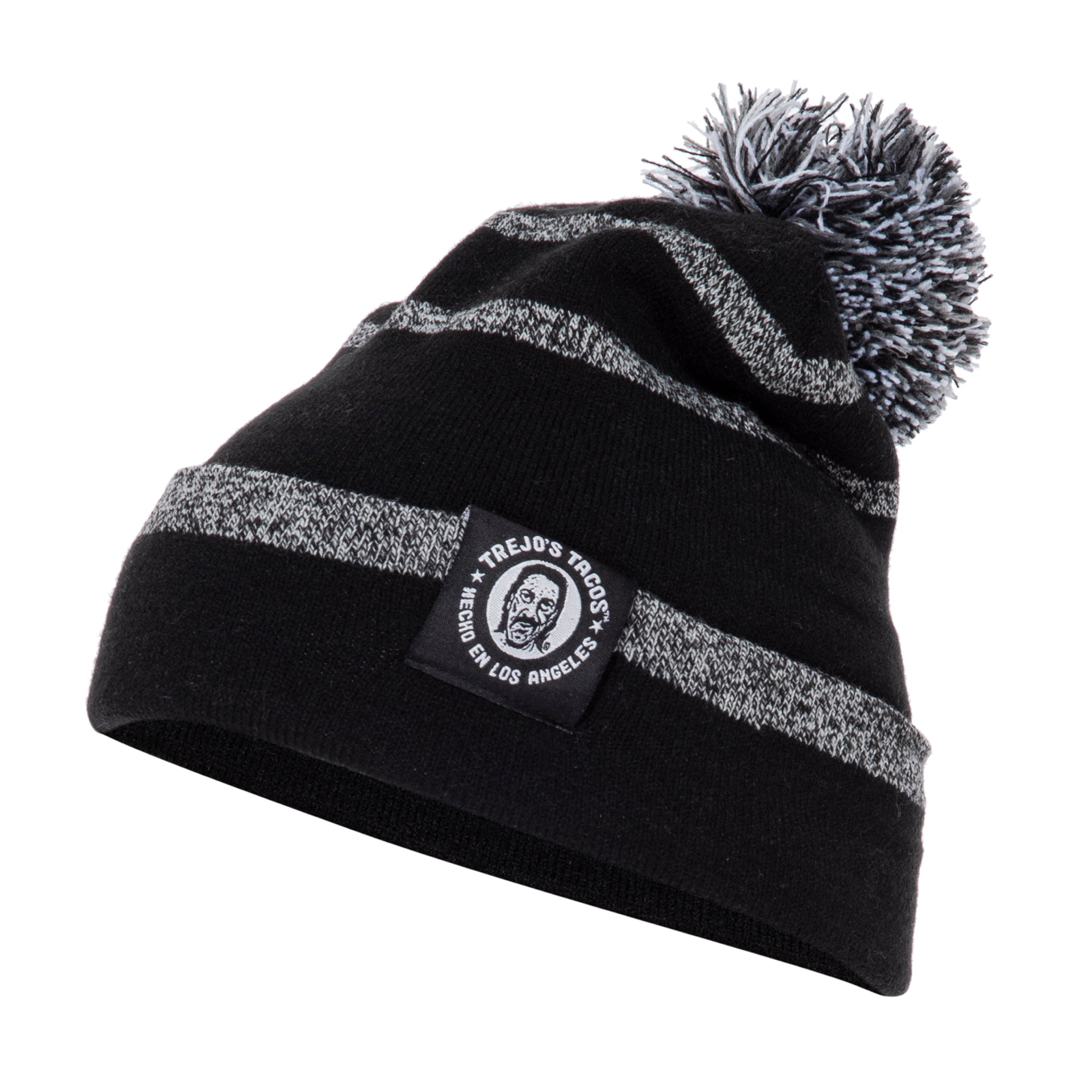 Trejo s Tacos Black and Grey Cuffed Beanie