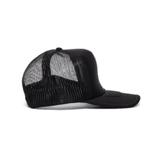 Load image into Gallery viewer, Black Trucker Hat with Printed Logo
